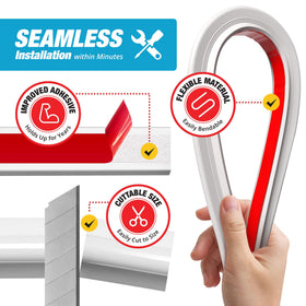 Hippo Dam self-adhesive install with optional silicone seal for extra protection.