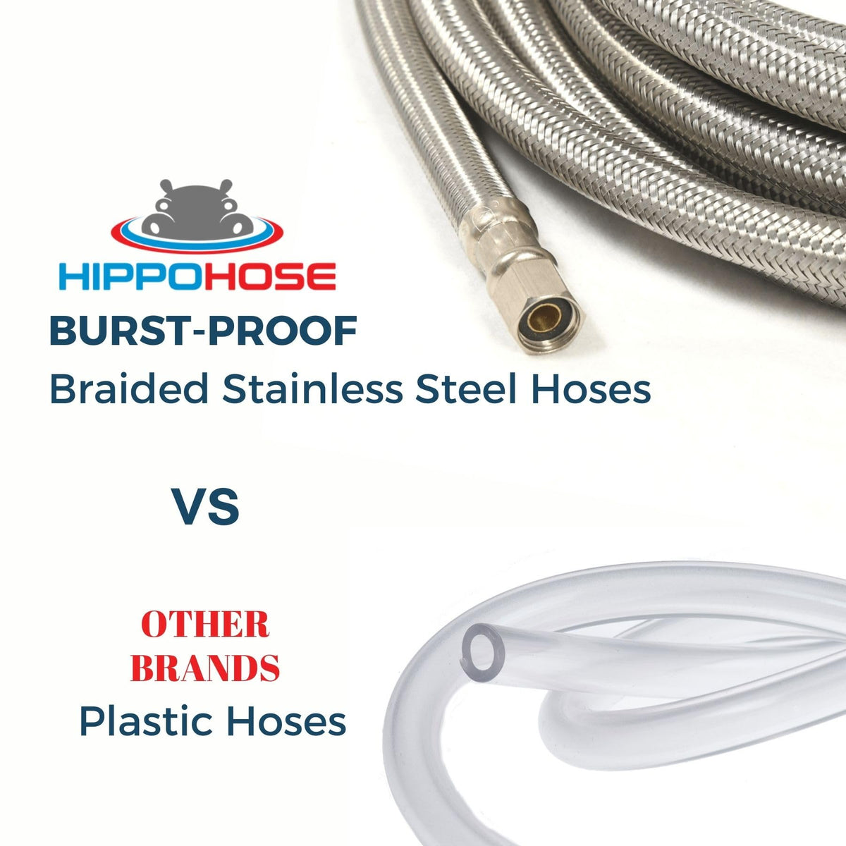 Burst-proof HippoHose design protects against pressure surges