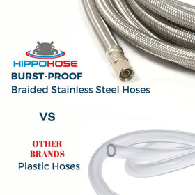 Burst-proof HippoHose design protects against pressure surges