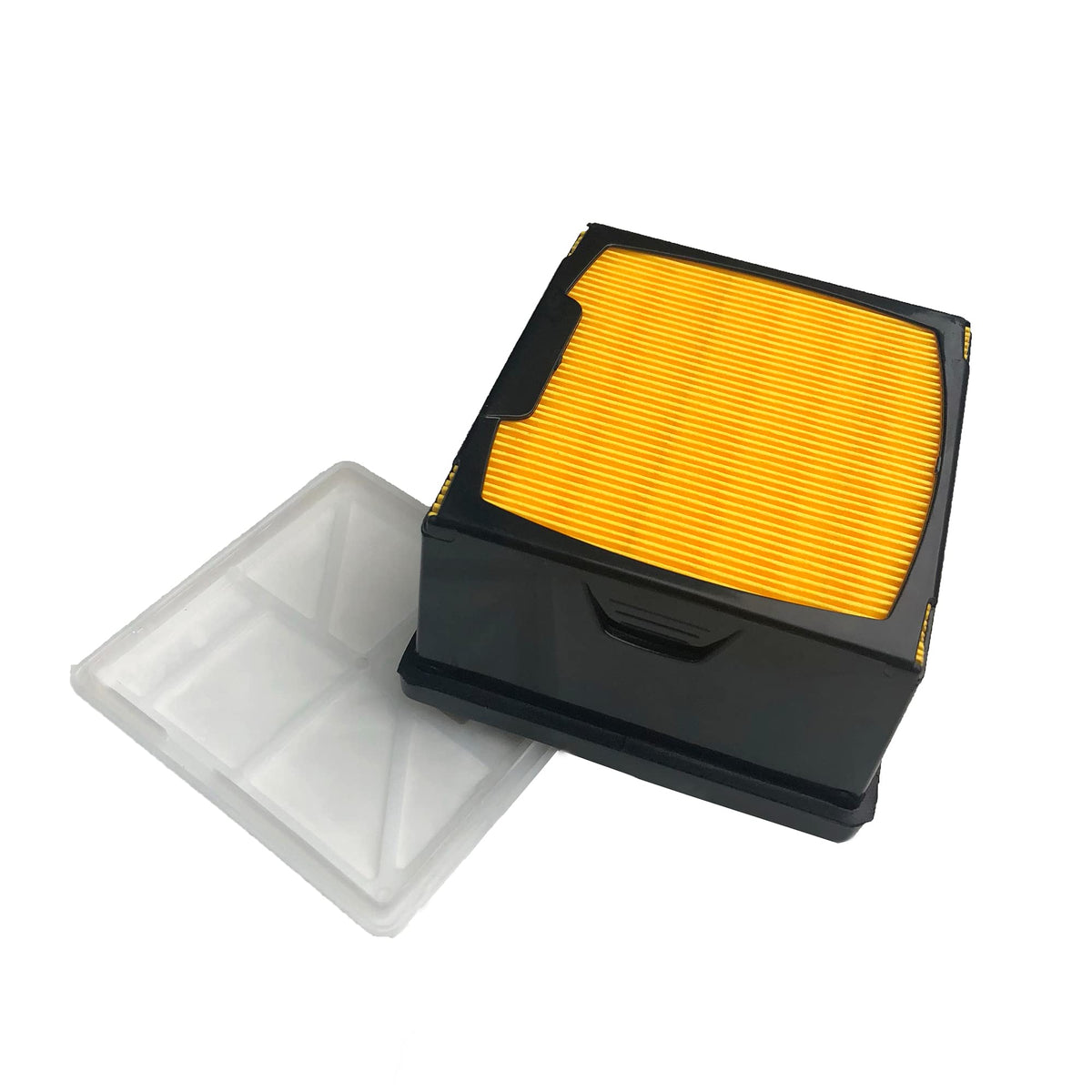 Hippotech durable foam media air filter improves debris capture.