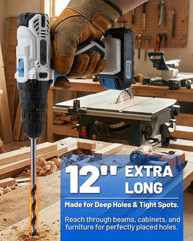 HIPULX brad-point-tip-precision enables clean, accurate holes in wood.