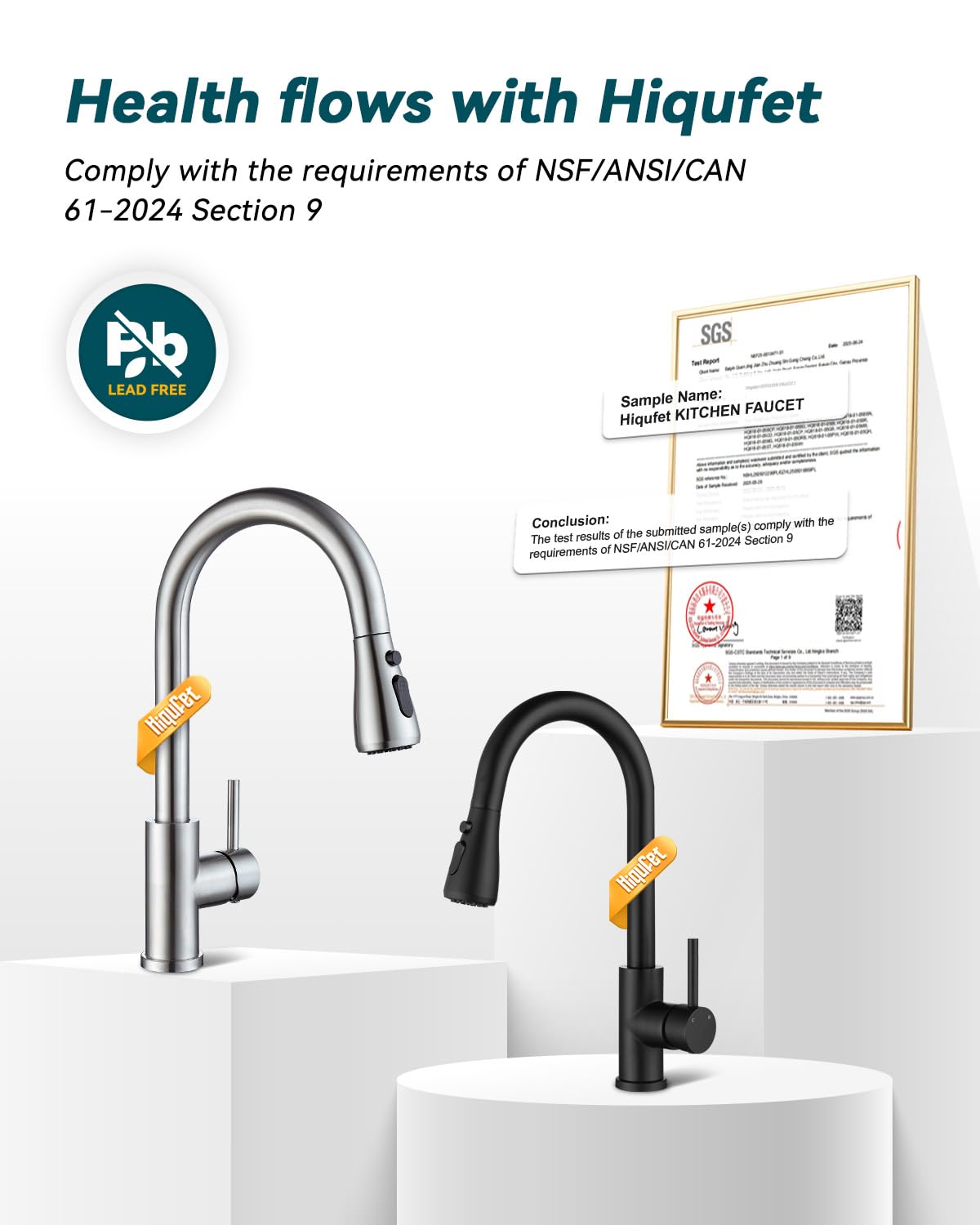 Hiqufet easy installation with included hoses and hardware