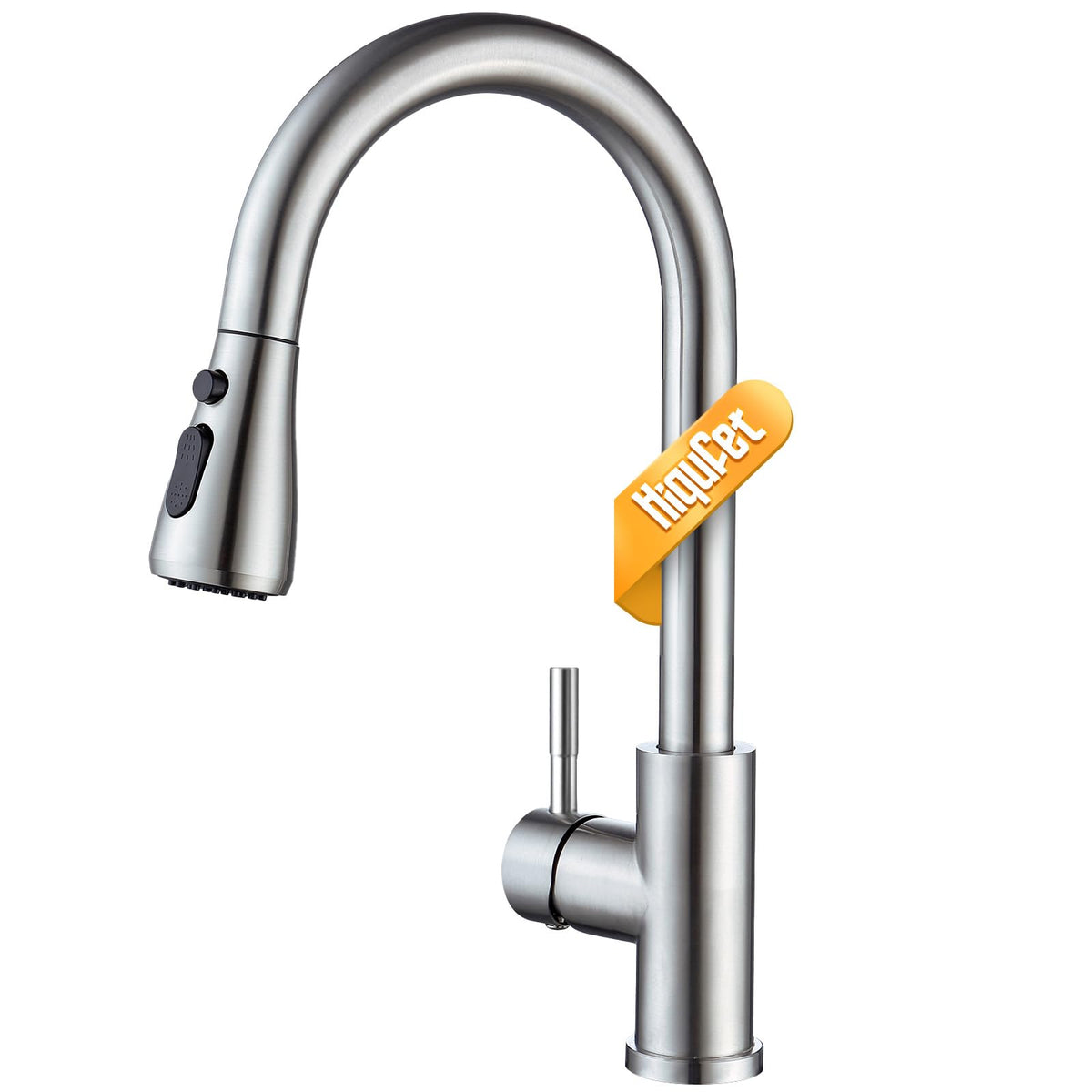 Hiqufet kitchen faucet with pull-down sprayer offering versatile spray modes for easier cooking.