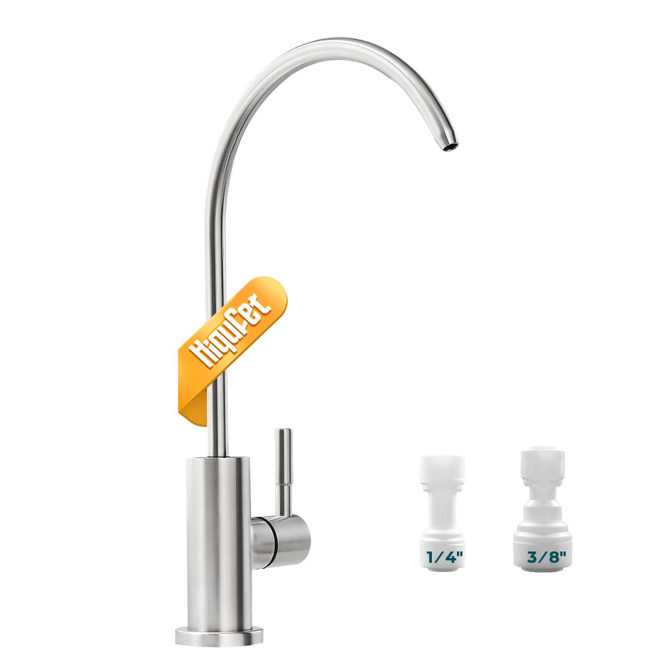 Hiqufet touchless kitchen faucet closeup, showing hands-free operation for busy kitchens
