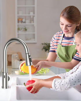 Hiqufet weight-balanced pull-down hose retracts smoothly for daily use
