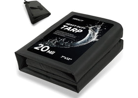 HIRALIY 20 Mil heavy-duty tarp covers 7x12 ft for versatile outdoor protection of gear.