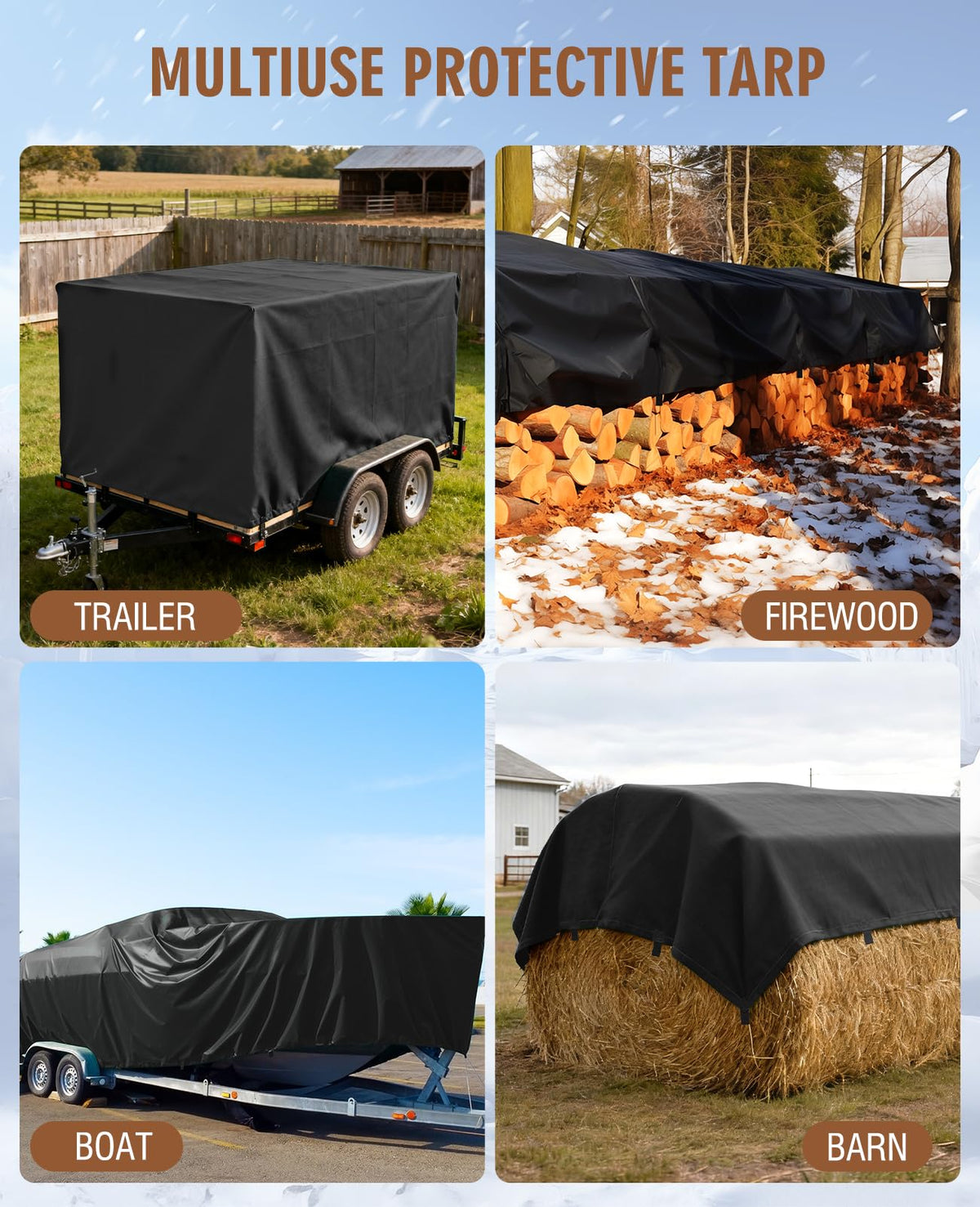 HIRALIY camping tarp provides quick shelter and ground protection on outdoor trips.