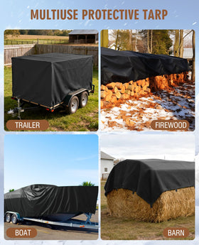 HIRALIY camping tarp provides quick shelter and ground protection on outdoor trips.