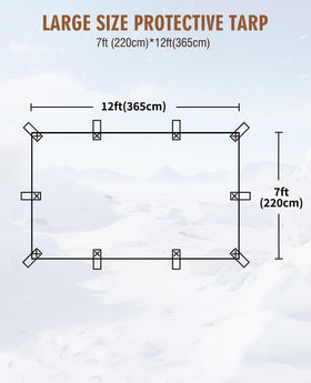 HIRALIY waterproof tarp with reinforced loops keeps loads secure in rain and wind.