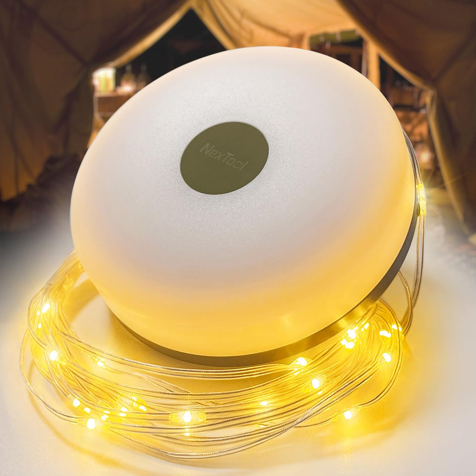 Hiromeco camping lights string Christmas 32-8ft creates cozy tent ambience