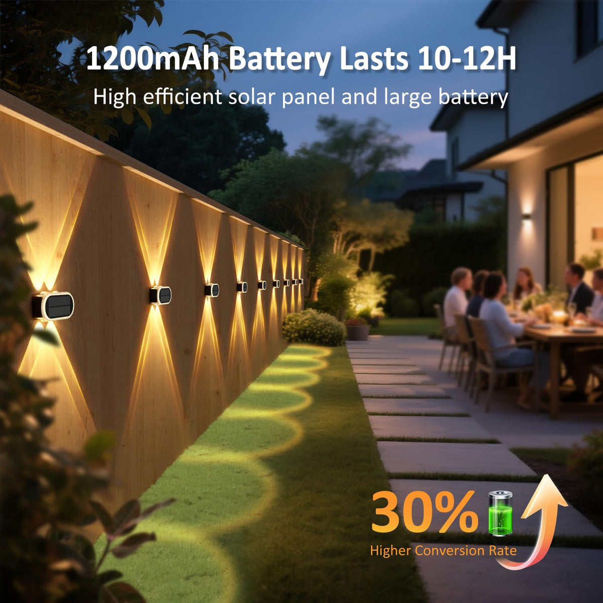 Hiromeco crystal-cut design adds premium glow to any porch