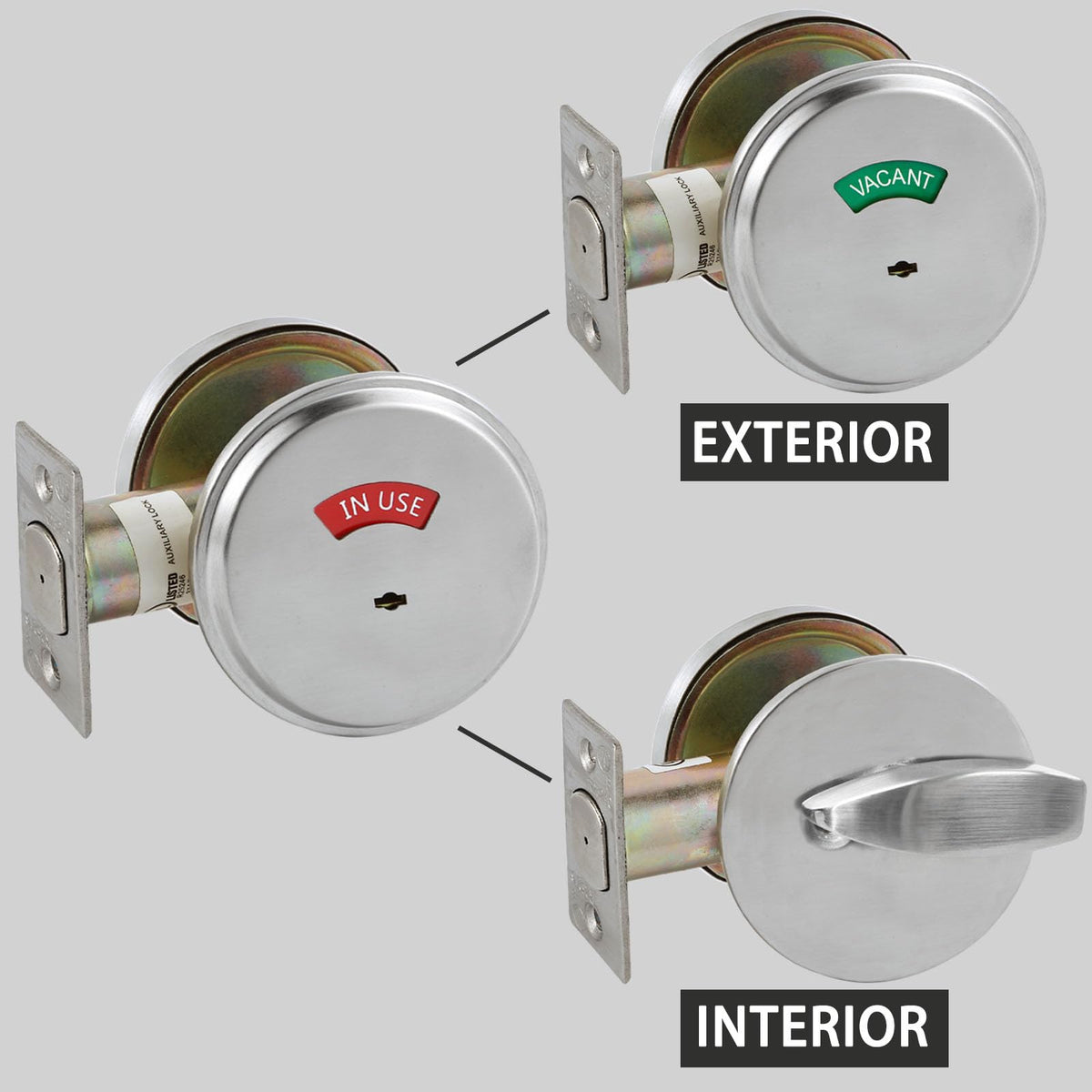 HISAFE 70mm brass backset latch fits standard doors for reliable performance