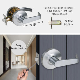 HISAFE non-locking commercial lever ideal for high-traffic facilities