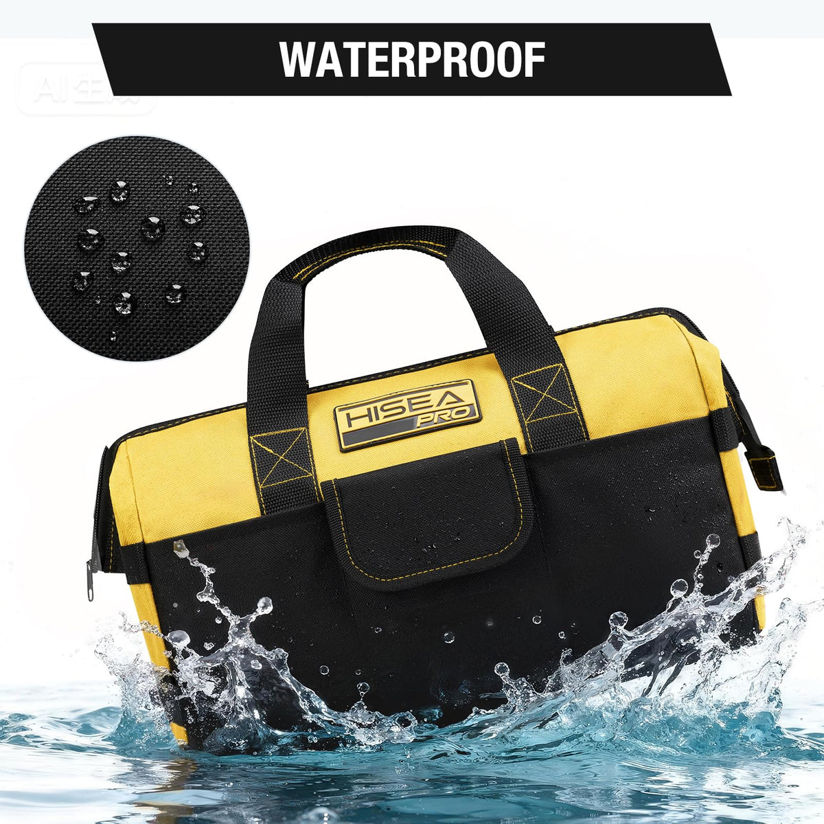 HISEA tool bag with MOLLE side loops for expansion.