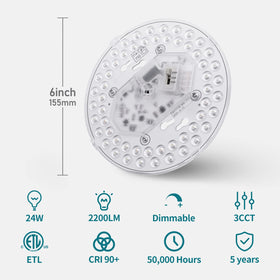 Hisoo LED kit shows 3CCT options for warm to daylight moods.