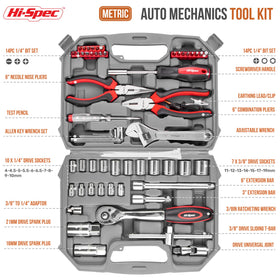 Hi-Spec socket kit with 3-8-inch ratchet speeds up maintenance tasks.