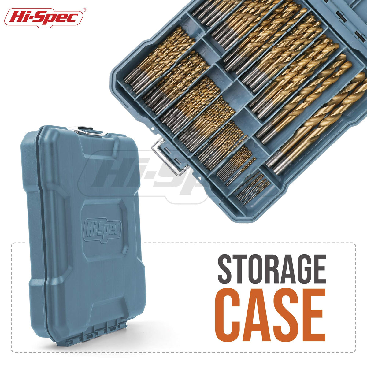 Hi-Spec slimline storage tray with foam insert keeps bits secure.