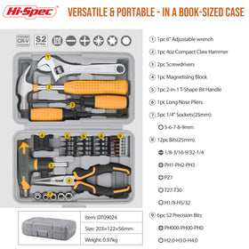Hi-Spec portable tool box case keeps compact tools organized for on-the-go fixes