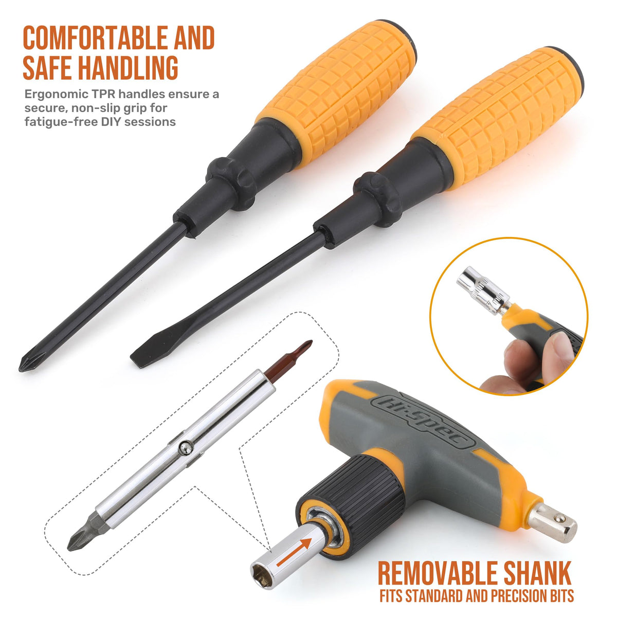 Hi-Spec precision hex bits and screwdrivers for furniture assembly and small repairs
