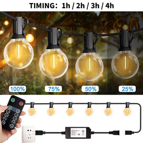 Histar dimmable patio lights with remote control for adjustable brightness