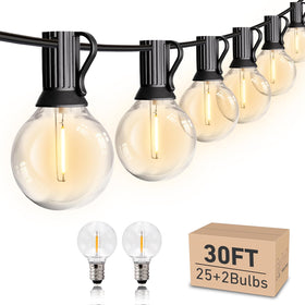 HISTAR LED string lights outdoor 30ft illuminate patios with warm, inviting ambiance for gatherings.
