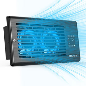 Hisummer register booster front view shows compact design for discreet installation in bedrooms.