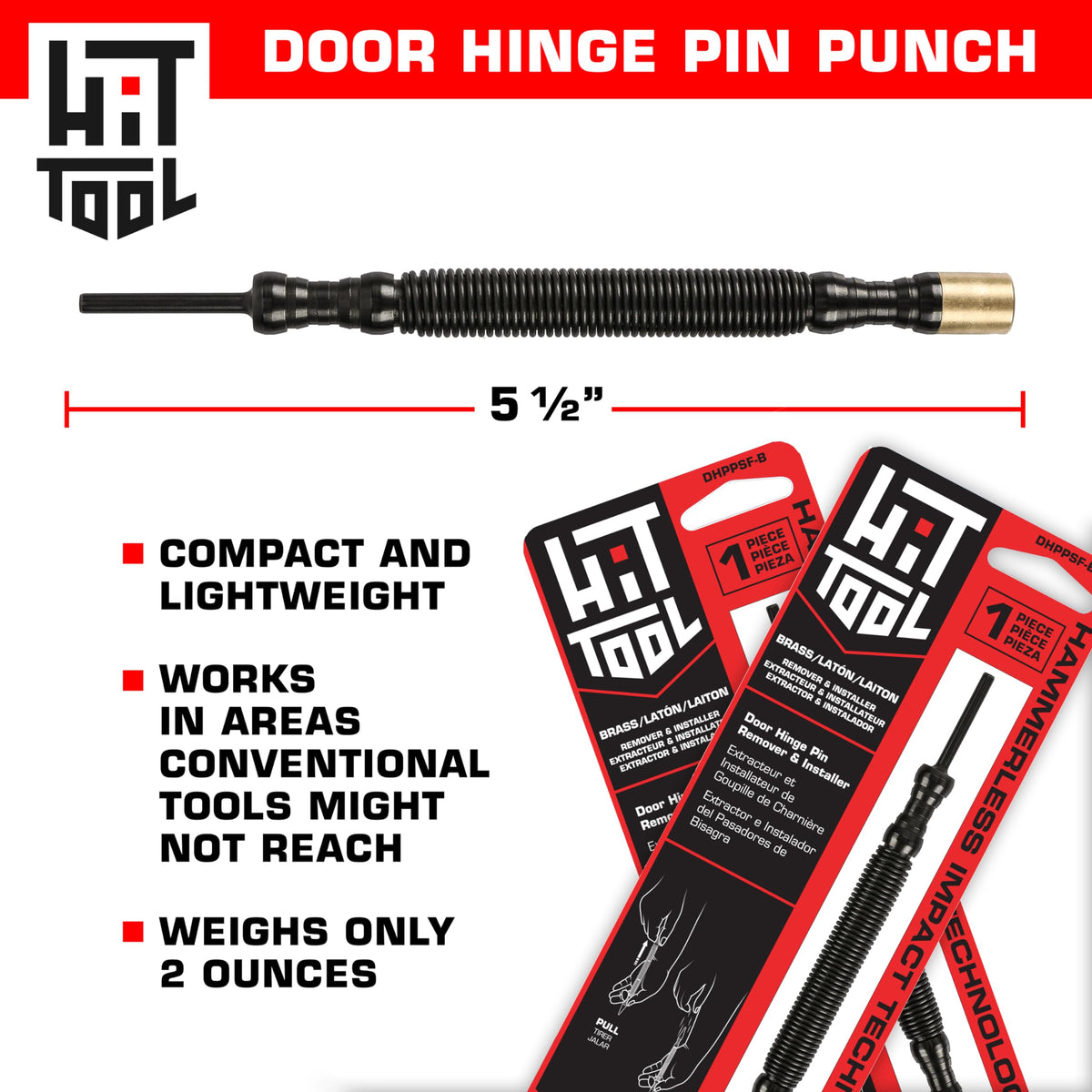 HIT Tool compact design fits narrow door frames