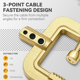 HITBOX clamp compatible with TIG, MIG, and MMA welding processes