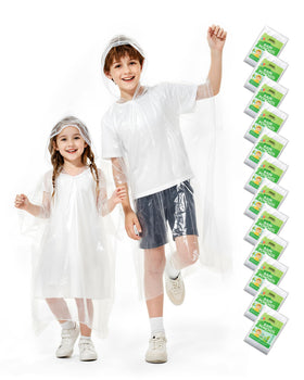 Hitituto Rain Poncho Family Pack folded, compact emergency rain gear for travel.