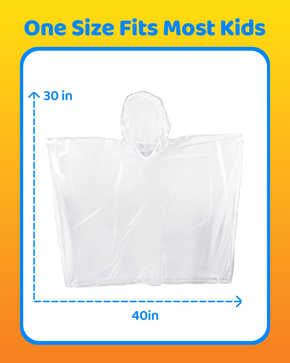 Hitituto rain ponchos with drawstring hood shown on a child for reliable coverage.