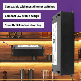 HitLights dimmer driver back panel with clean, accessible wiring terminals.