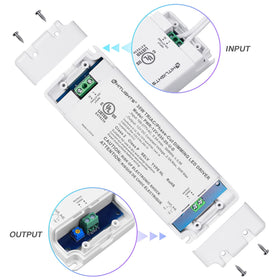 HitLights 30W dimmable LED driver with dimmed control demonstrates smooth brightness transitions