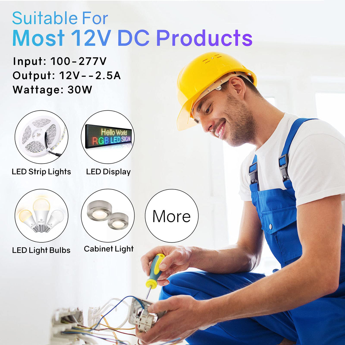 HitLights 30W dimmable LED driver indoor IP20 rating for dry environments