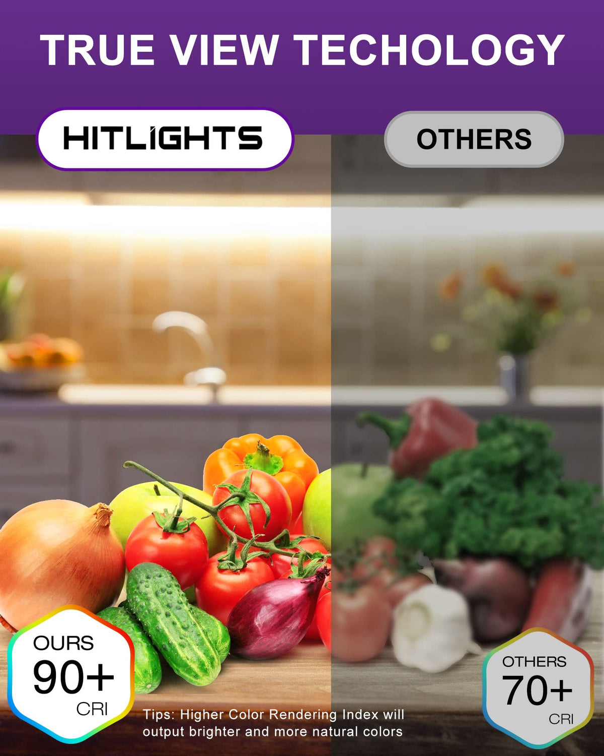 HitLights dimmable strip-light setup for customizable mood lighting.