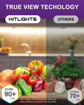 HitLights dimmable strip-light setup for customizable mood lighting.