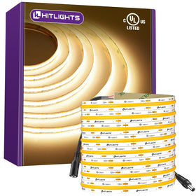 HitLights COB LED strip warm white 16.4 ft reel for wide-area lighting