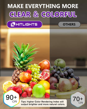 HitLights COB LED strip warm white CRI 90 for accurate indoor color rendering