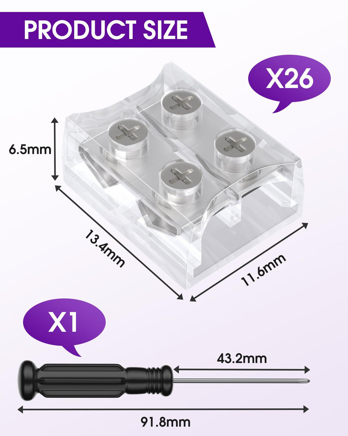 HitLights 26-pack connectors ideal for living rooms and shelves.