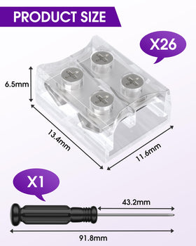 HitLights 26-pack connectors ideal for living rooms and shelves.