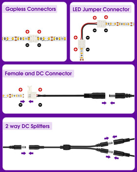 HitLights DC jack splitter kit for wider LED layouts