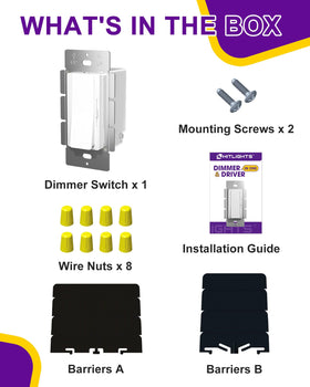 HitLights EZDim Pro compact design fits standard junction boxes.