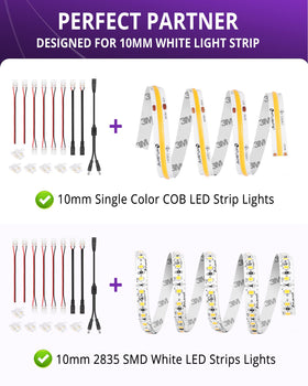 HitLights LED jumper connector for straight, tidy strip connections.