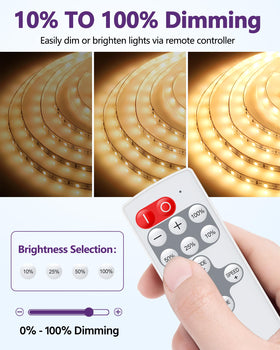 HitLights LED strip ambient soft light setup controlled by remote.