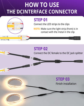 HitLights LED strip connectors kit for versatile home and commercial projects.