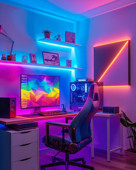 HitLights 5050 LED strip delivering vivid hues with dimmable control.