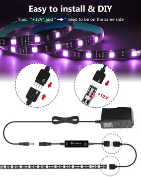 HitLights color-changing LED tape creating colorful party ambiance.