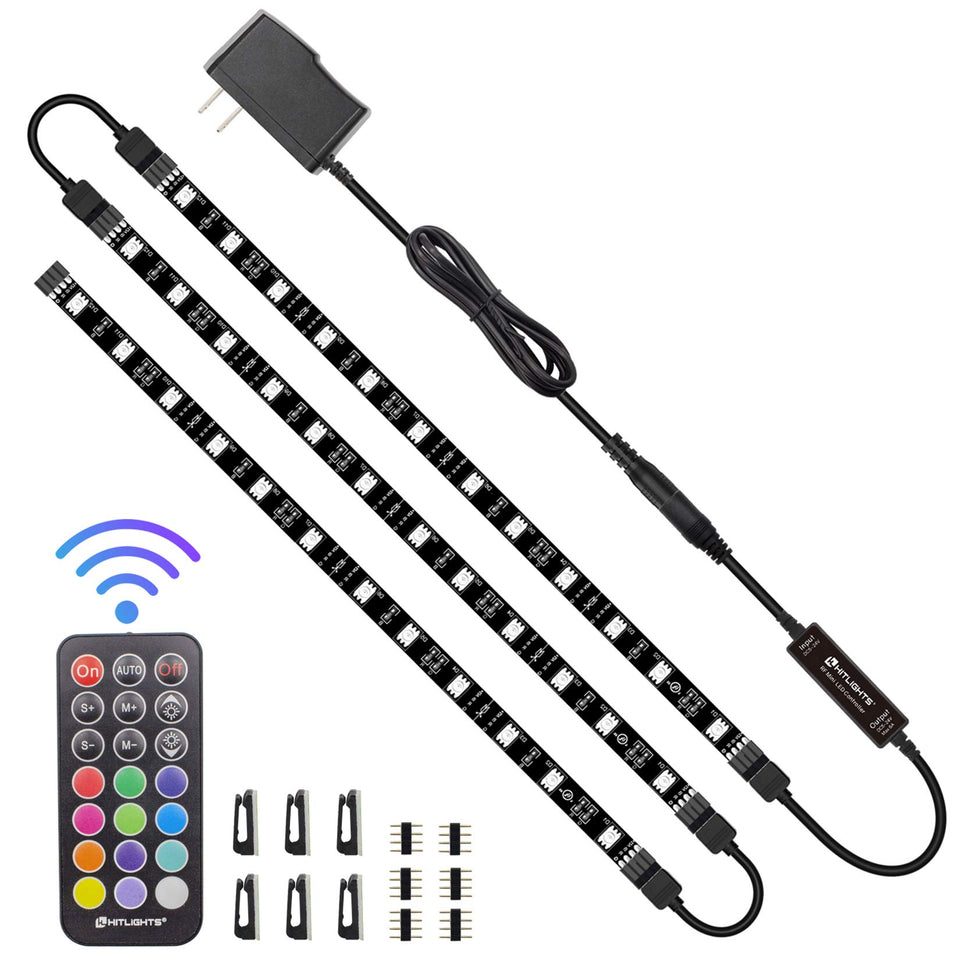 HitLights LED strip lights kit remote control for easy color and mode changes
