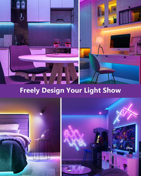 HitLights RGB TV backlight strips provide vivid color behind your screen.