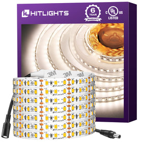 HitLights white LED strip 4000K provides bright, even lighting for kitchens and living areas.