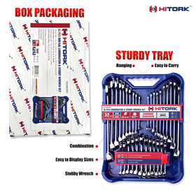 Hitork Cr-V steel construction delivers durability for heavy use.